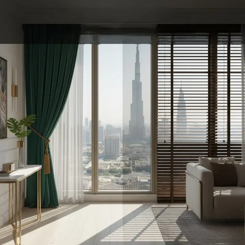 Choosing the Most Suitable Window Decoration for Homes in Dubai: Drapery vs. Blinds